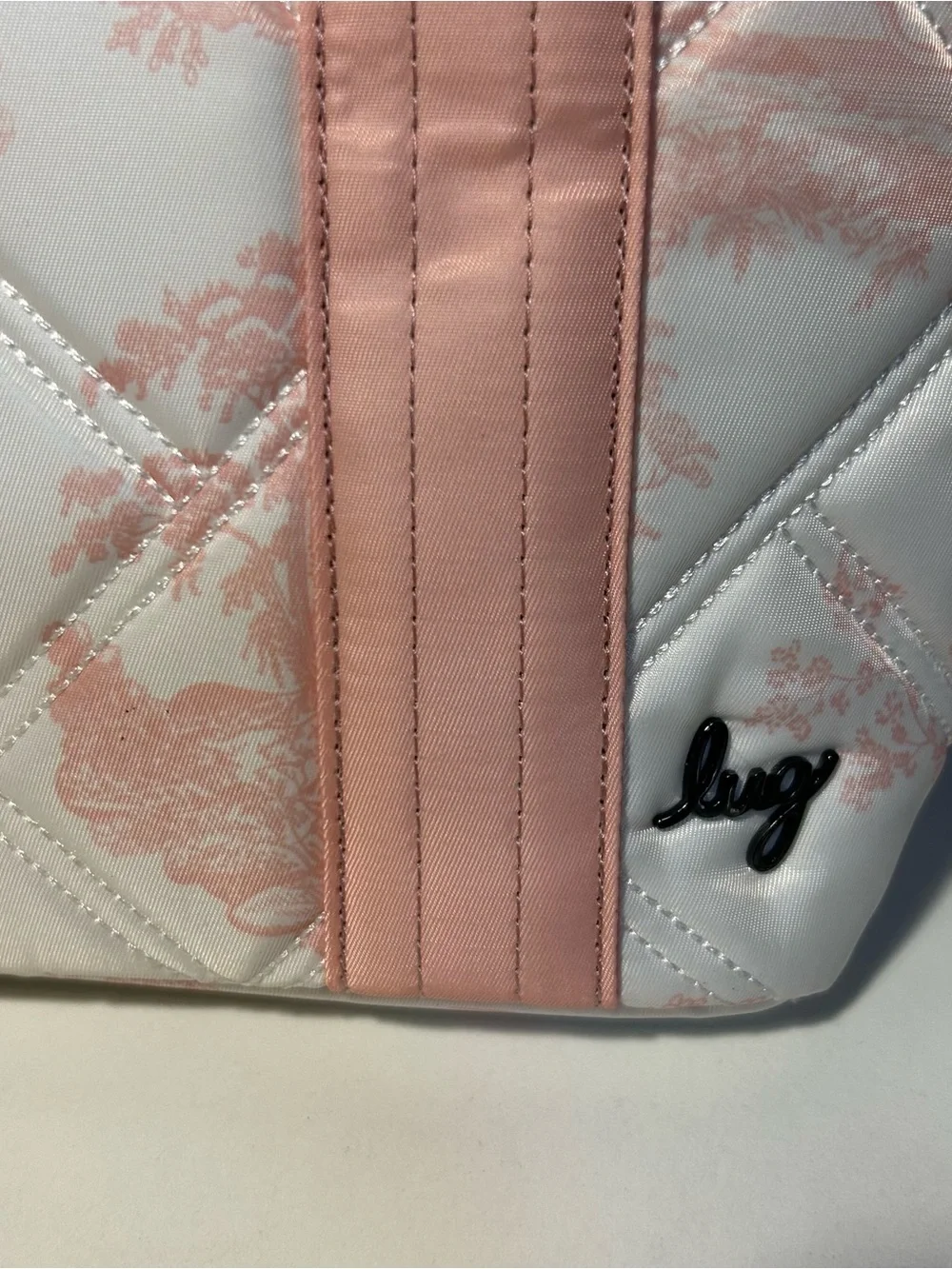 Lug Dory LE Pink Storybook Quilted Tote Bag Crossbody Nylon NWOT